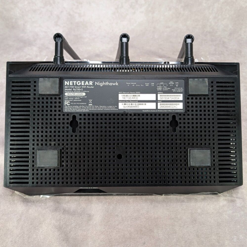 NETGEAR Nighthawk AC1750 Smart WiFi Router R6700v3 Dual Band - Picture 3 of 7